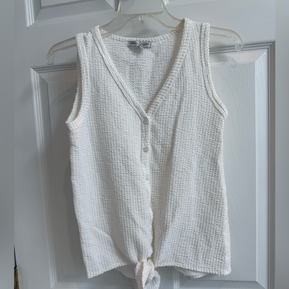 Women's White Button-Down Top